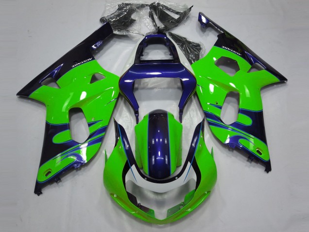 Carenados Moto Suzuki GSXR 600 / GSXR 750 2001-2003 - Verde Azul Negro Baratos