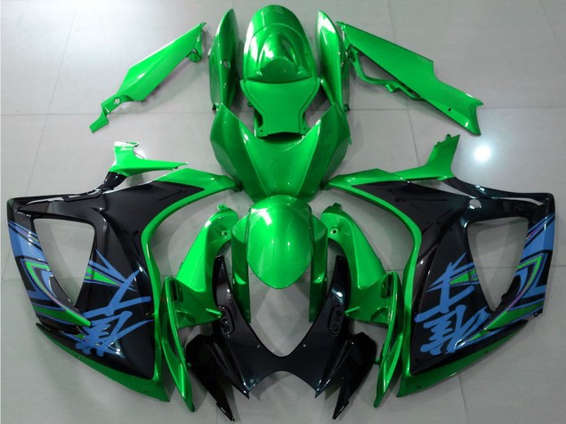 Carenados Moto Suzuki GSXR 600 / GSXR 750 2006-2007 - Verde Negro Azul Baratos