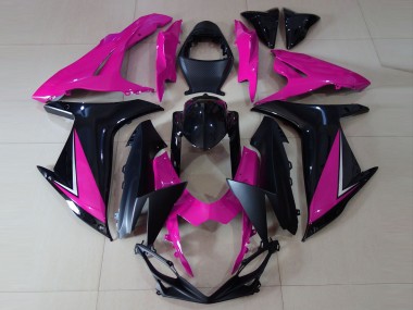 Carenados Moto Suzuki GSXR 600 / GSXR 750 2011-2024 - Rosa Negro Brillante Negro Mate Baratos