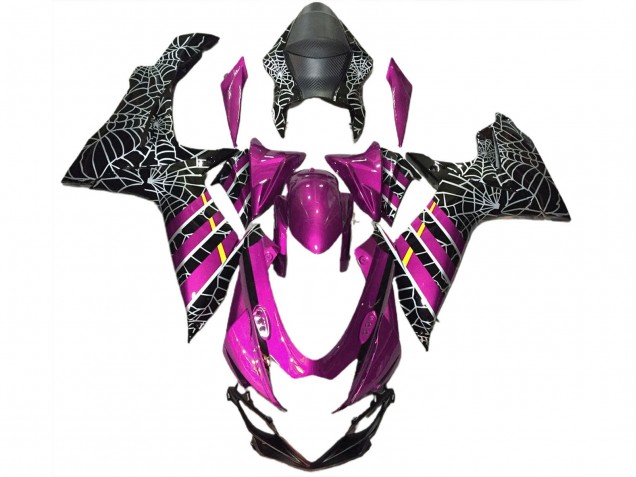 Carenados Moto Suzuki GSXR 600 / GSXR 750 2011-2024 - Rosa Negro Spider Baratos