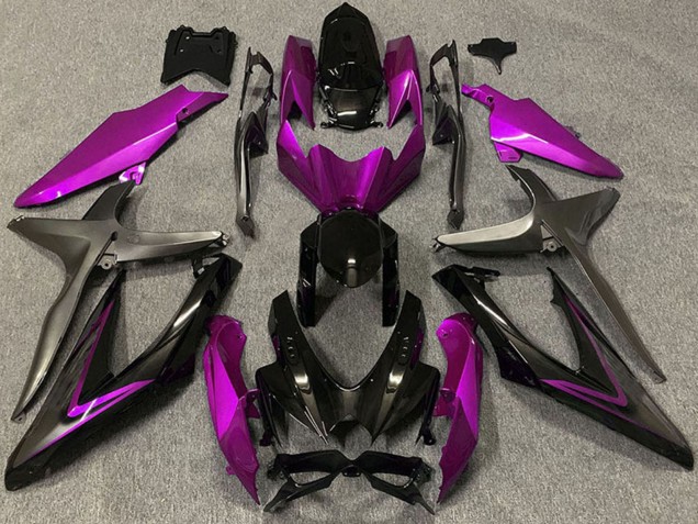 Carenados Moto Suzuki GSXR 600 / GSXR 750 2008-2010 - Rosa Negro Brillante Negro Mate Baratos