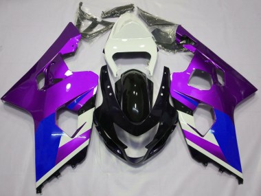 Carenados Moto Suzuki GSXR 600 / GSXR 750 2004-2005 - Blanco Púrpura Azul Negro Brillante Baratos