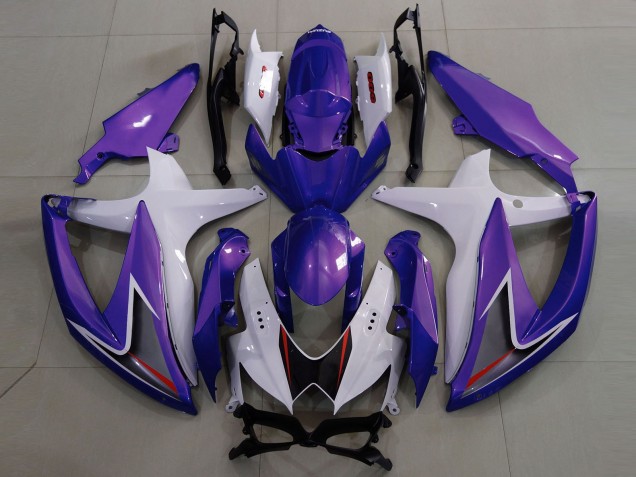 Carenados Moto Suzuki GSXR 600 / GSXR 750 2008-2010 - Blanco Púrpura Negro Baratos