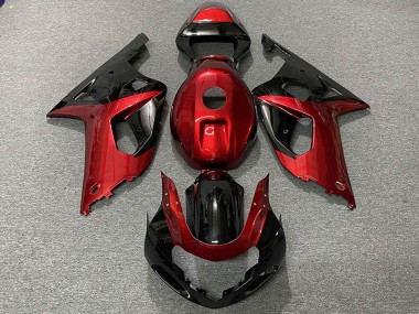 Carenados Moto Suzuki GSXR 600 / GSXR 750 2001-2003 - Rojo Negro Brillante Baratos
