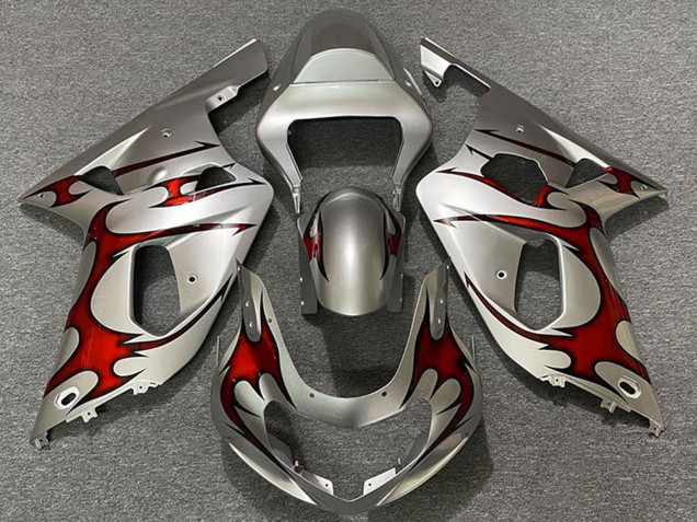 Carenados Moto Suzuki GSXR 600 / GSXR 750 2001-2003 - Plata Rojo Baratos