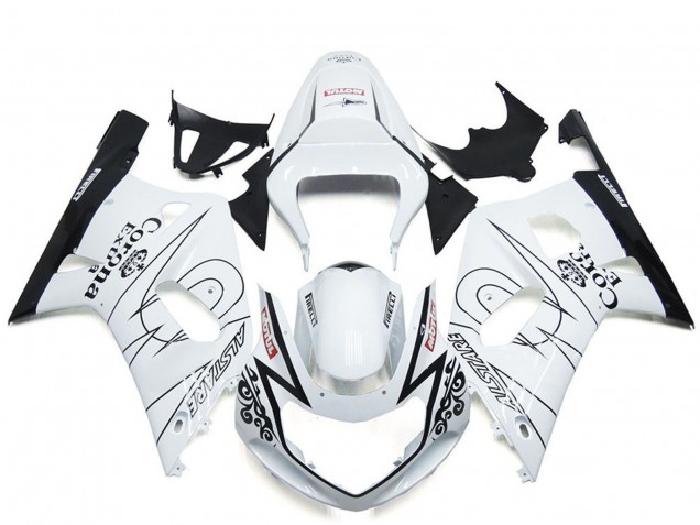 Carenado Moto Suzuki GSXR 600 / GSXR 750 2001-2003 - Blanco Negro Corona Alstare Baratos
