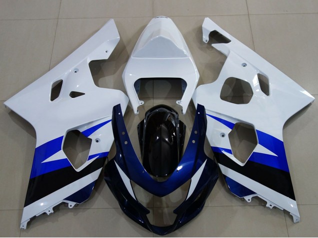 Carenado Moto Suzuki GSXR 600 / GSXR 750 2004-2005 - Blanco Azul Negro Brillante Baratos