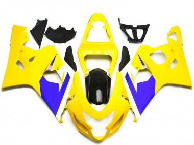 Carenados Moto Suzuki GSXR 600 / GSXR 750 2004-2005 - Amarillo Azul Blanco Negro Brillante Baratos