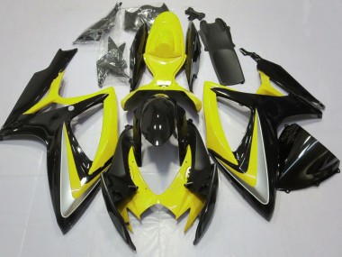Carenados Moto Suzuki GSXR 600 / GSXR 750 2006-2007 - Amarillo Negro Brillante Baratos