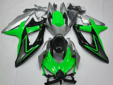 Carenados Moto Suzuki GSXR 600 / GSXR 750 2008-2010 - Plata Verde Gris Negro Baratos
