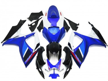 Carenados Moto Suzuki GSXR 600 / GSXR 750 2006-2007 - Azul Blanco Rojo Negro Brillante OEM Estilo Baratos