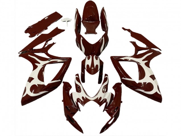 Carenados Moto Suzuki GSXR 600 / GSXR 750 2006-2007 - Rojo Granate Blanco Baratos