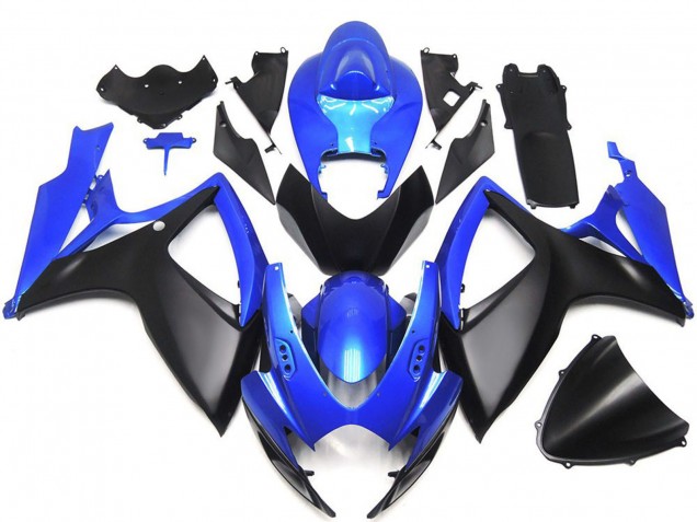 Carenados Moto Suzuki GSXR 600 / GSXR 750 2006-2007 - Azul Negro Mate OEM Estilo Baratos