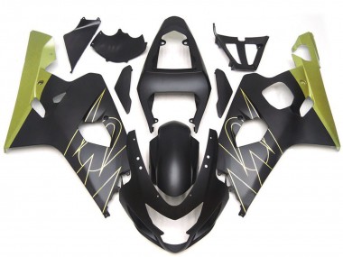 Carenados Moto Suzuki GSXR 600 / GSXR 750 2004-2005 - Negro Mate Oro Corona Baratos