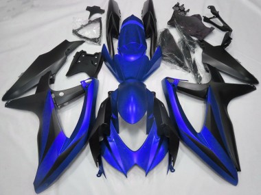 Carenados Moto Suzuki GSXR 600 / GSXR 750 2008-2010 - Azul Negro Mate Baratos