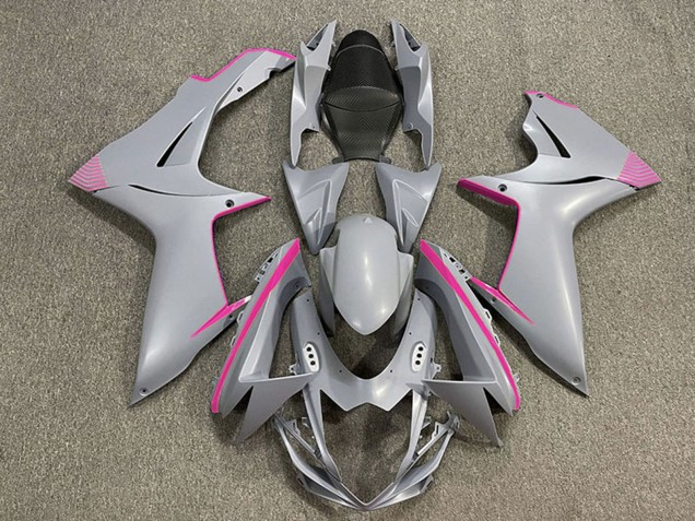 Carenados Moto Suzuki GSXR 600 / GSXR 750 2011-2024 - Nardo Gris Mate Rosa Accents Baratos
