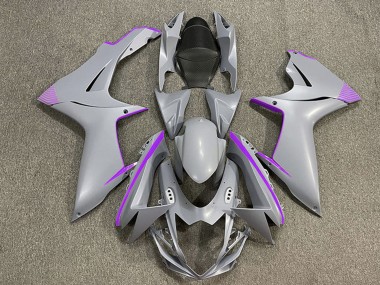 Carenados Moto Suzuki GSXR 600 / GSXR 750 2011-2024 - Nardo Gris Mate Púrpura Accents Baratos