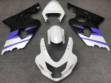 Carenados Moto Suzuki GSXR 600 / GSXR 750 2004-2005 - Blanco Azul Negro Mate Baratos