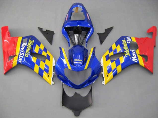 Carenados Moto Suzuki GSXR 600 / GSXR 750 2001-2003 - Azul Amarillo Rojo Telefumica MoviStar Baratos