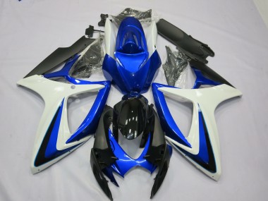 Carenados Moto Suzuki GSXR 600 / GSXR 750 2006-2007 - Blanco Azul Negro Brillante OEM Estilo Baratos
