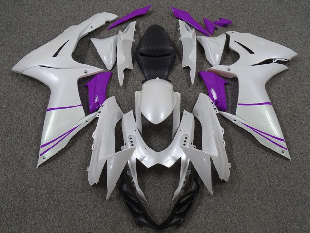 Carenados Moto Suzuki GSXR 600 / GSXR 750 2011-2024 - Blanco Perla Púrpura Baratos
