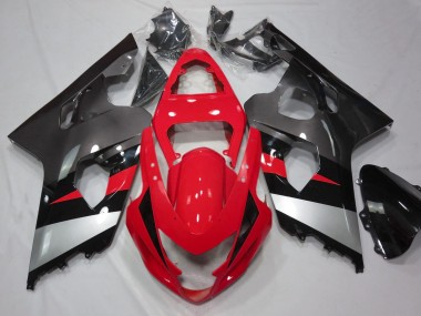 Carenados Moto Suzuki GSXR 600 / GSXR 750 2004-2005 - Rojo Plata Negro Baratos