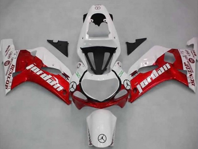 Carenados Moto Suzuki GSXR 600 / GSXR 750 2001-2003 - Blanco Rojo Jordan Dunlop Baratos