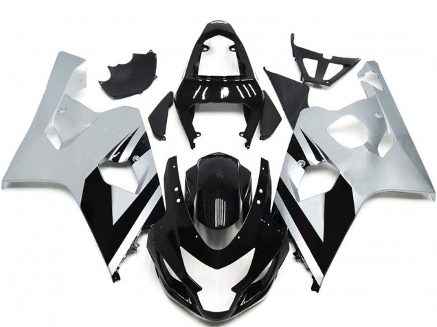 Carenados Moto Suzuki GSXR 600 / GSXR 750 2004-2005 - Blanco Negro Brillante OEM Estilo Baratos
