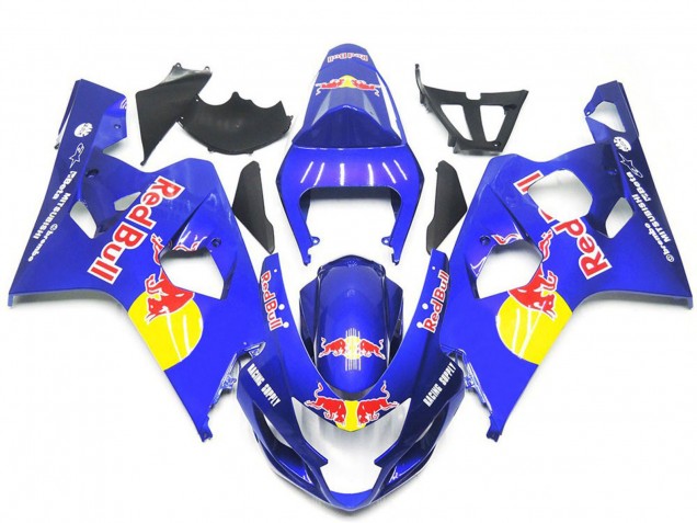 Carenados Moto Suzuki GSXR 600 / GSXR 750 2004-2005 - Azul Amarillo Rojo Bull Estilo Baratos