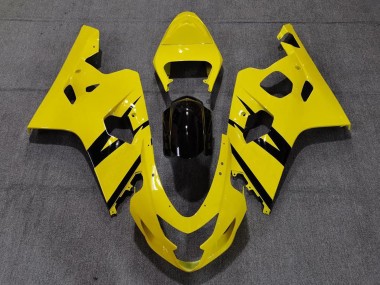 Carenados Moto Suzuki GSXR 600 / GSXR 750 2004-2005 - Amarillo Negro Brillante OEM Estilo Baratos