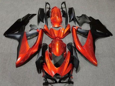 Carenados Moto Suzuki GSXR 600 / GSXR 750 2008-2010 - Naranja Negro Mate Baratos