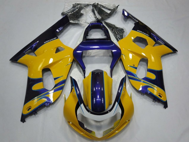 Carenados Moto Suzuki GSXR 600 / GSXR 750 2001-2003 - Amarillo Azul Baratos