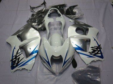 Carenados Moto Suzuki GSXR 1300 1996-2007 - Blanco Plata Azul Baratos