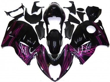 Carenados Moto Suzuki GSXR 1300 1996-2007 - Negro Brillante Púrpura Llama Baratos