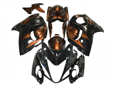 Carenados Moto Suzuki GSXR 1300 2008-2020 - Negro Brillante Naranja Profundo Baratos