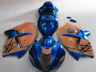 Carenados Moto Suzuki GSXR 1300 1996-2007 - Azul Brillante Bronceado del Desierto Baratos