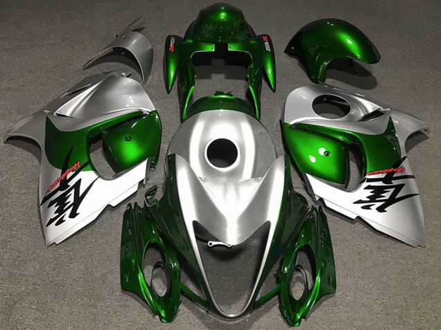 Carenados Moto Suzuki GSXR 1300 2008-2020 - Verde Brillante Plata Baratos