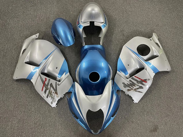 Carenados Moto Suzuki GSXR 1300 1996-2007 - Azul Brillante Claro Plata Baratos