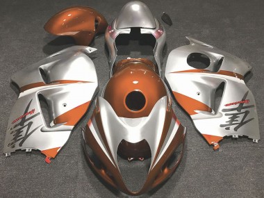 Carenados Moto Suzuki GSXR 1300 1996-2007 - Naranja Brillante Plata Baratos