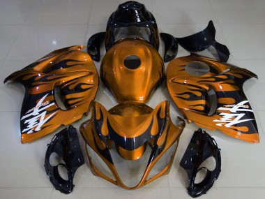 Carenados Moto Suzuki GSXR 1300 2008-2020 - Naranja Brillante Negro Baratos