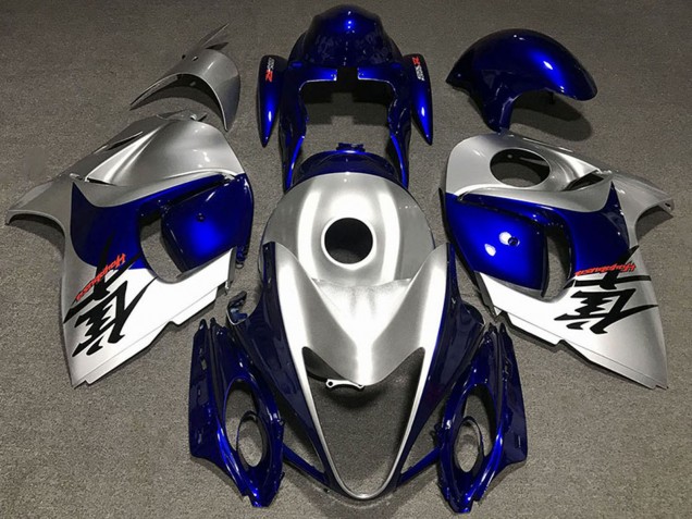Carenados Moto Suzuki GSXR 1300 2008-2020 - Plata Brillante Azul Baratos
