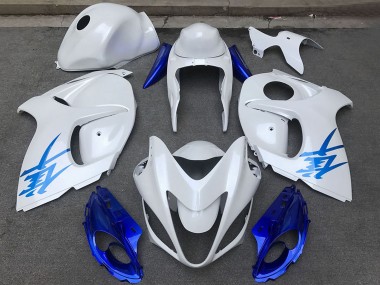 Carenados Moto Suzuki GSXR 1300 2008-2020 - Blanco Brillante Azul Baratos