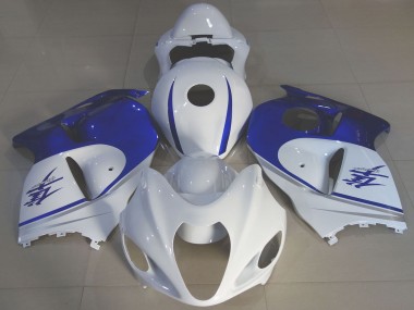 Carenados Moto Suzuki GSXR 1300 1996-2007 - Blanco Brillante Azul Baratos