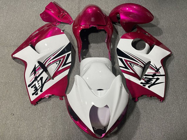 Carenados Moto Suzuki GSXR 1300 1996-2007 - Blanco Brillante Rosa Baratos