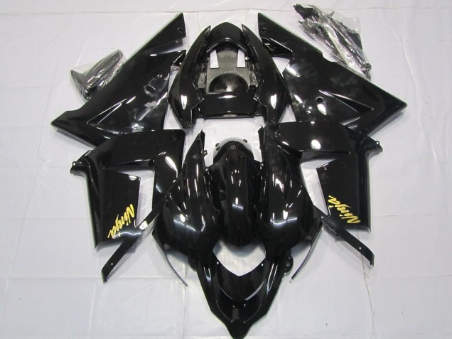 Carenados Moto Kawasaki ZX10R 2004-2005 - Negro Brillante Oro Baratos