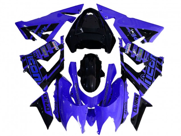 Carenados Moto Kawasaki ZX10R 2004-2005 - Azul Negro Logo Baratos