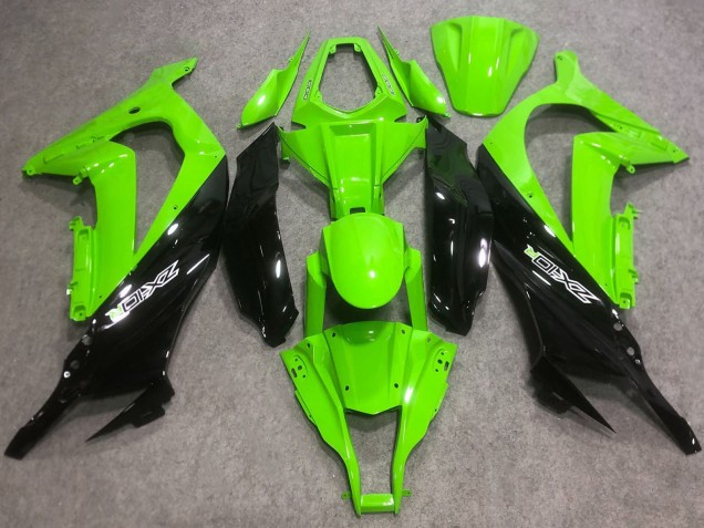 Carenados Moto ABS Kawasaki ZX10R 2016-2020 - Verde Negro Brillante Baratos