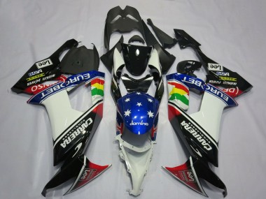 Carenados Moto Kawasaki ZX10R 2008-2010 - Negro Brillante Blanco Azul Rojo Eurobet Lee Carrera Star Baratos