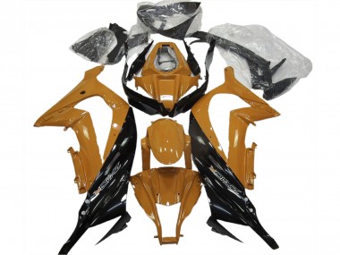 Carenados Moto Kawasaki ZX10R 2011-2015 - Naranja Oscuro Negro Brillante Baratos