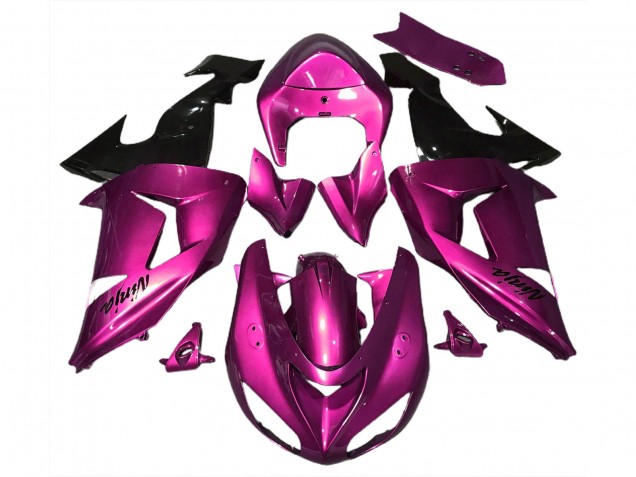 Carenados Moto Kawasaki ZX10R 2006-2007 - Rosa Negro Brillante Baratos